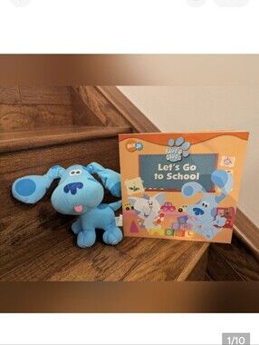 Fisher Price Happy Ears Blue Blue's Clues Plush 6" Vintage 2000 & Golden Book